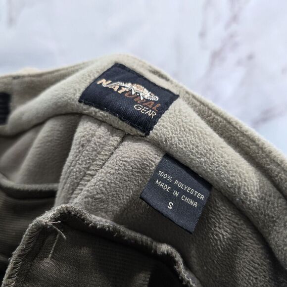 Natural Gear Pants Mens Small 30 X 30 Camo Hunting Fleece Woodland Grassland - Picture 3 of 13